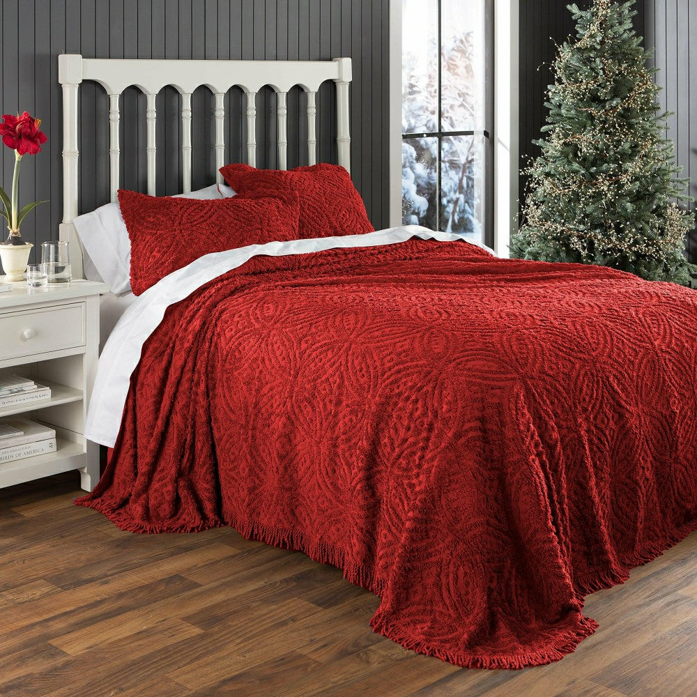 Plow & Hearth Wedding Ring Tufted Chenille Sham