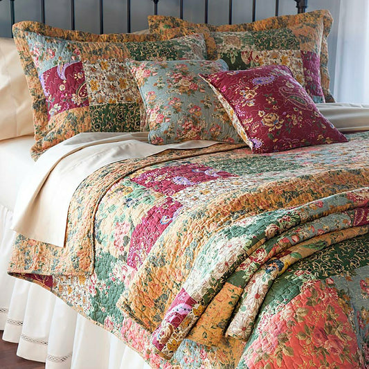 Plow & Hearth Cotton Floral Paisley Quilt