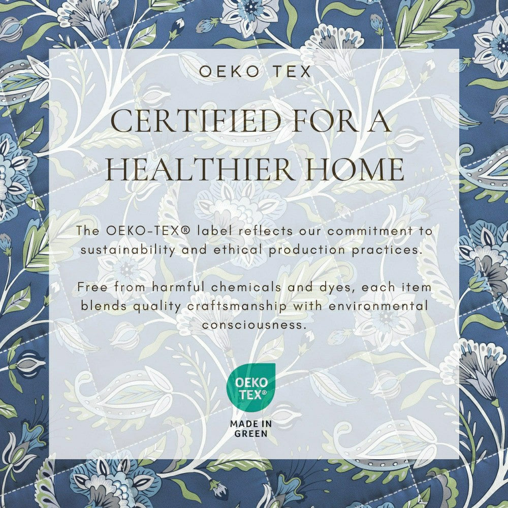 Plow & Hearth Indira Floral Boho Printed Cotton Quilt Set