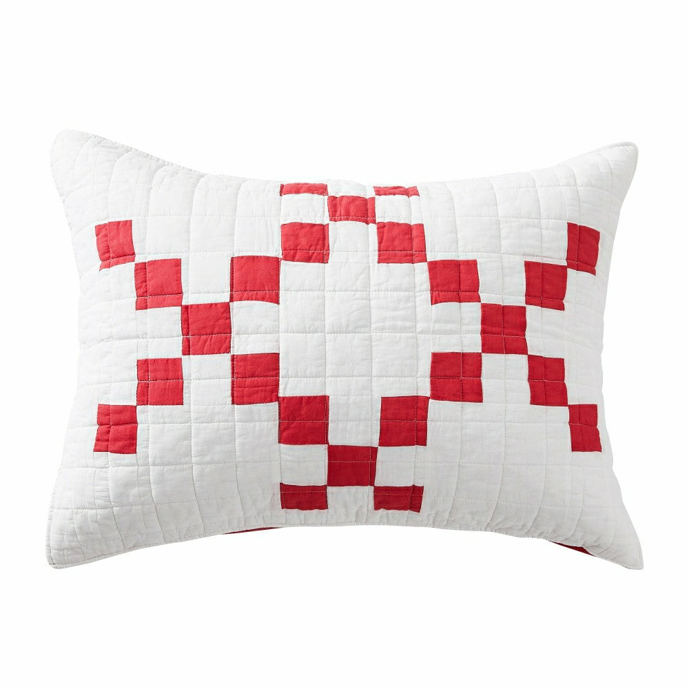 Plow & Hearth Irish Chain Patchwork Cotton Quilt Set