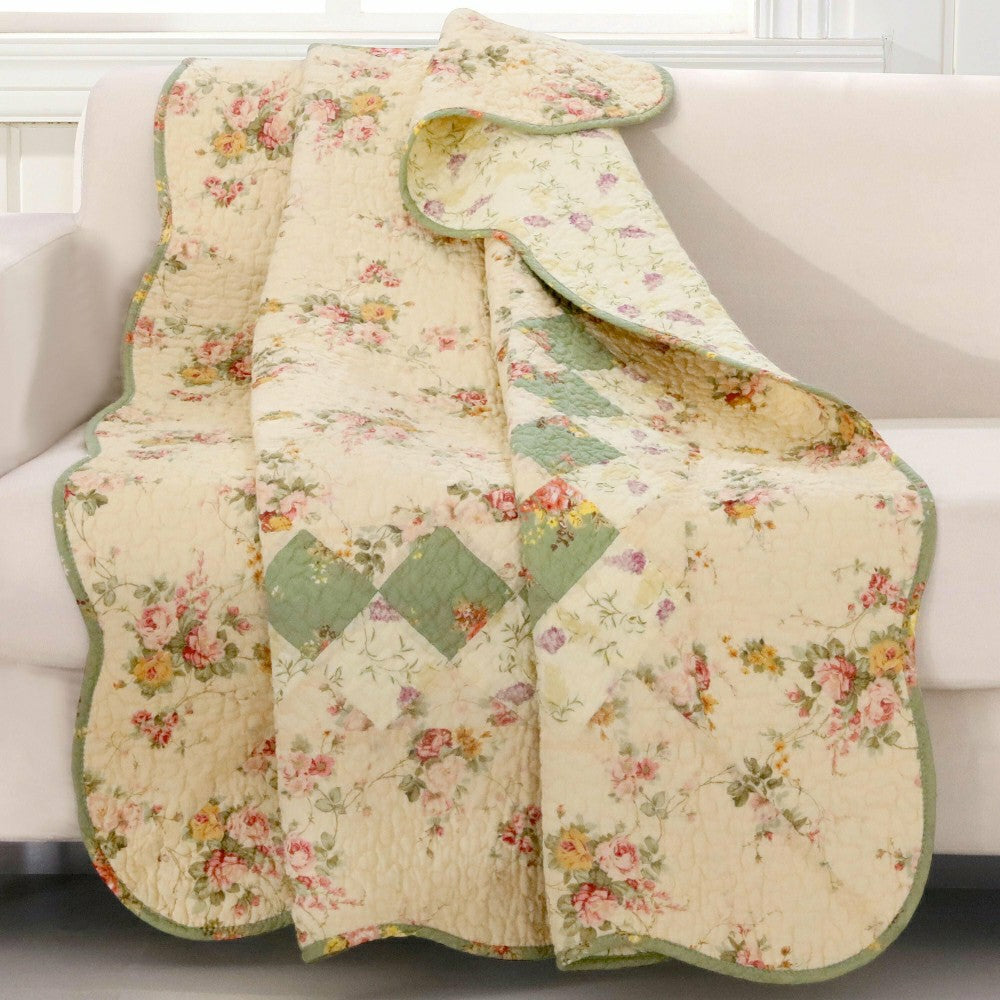 Plow & Hearth Dorothy Quilted Bedding Set, 50"L x 60"W Throw