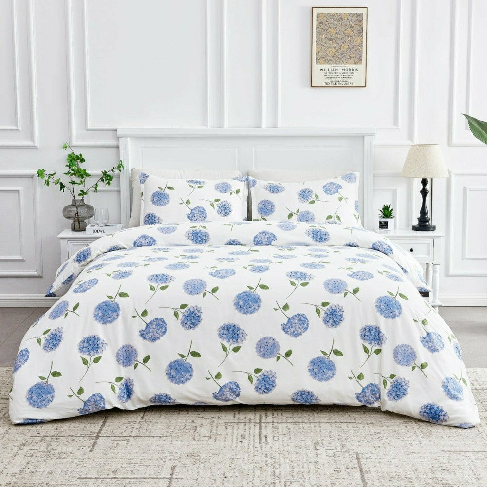 Plow & Hearth Hydrangea Printed Duvet Set