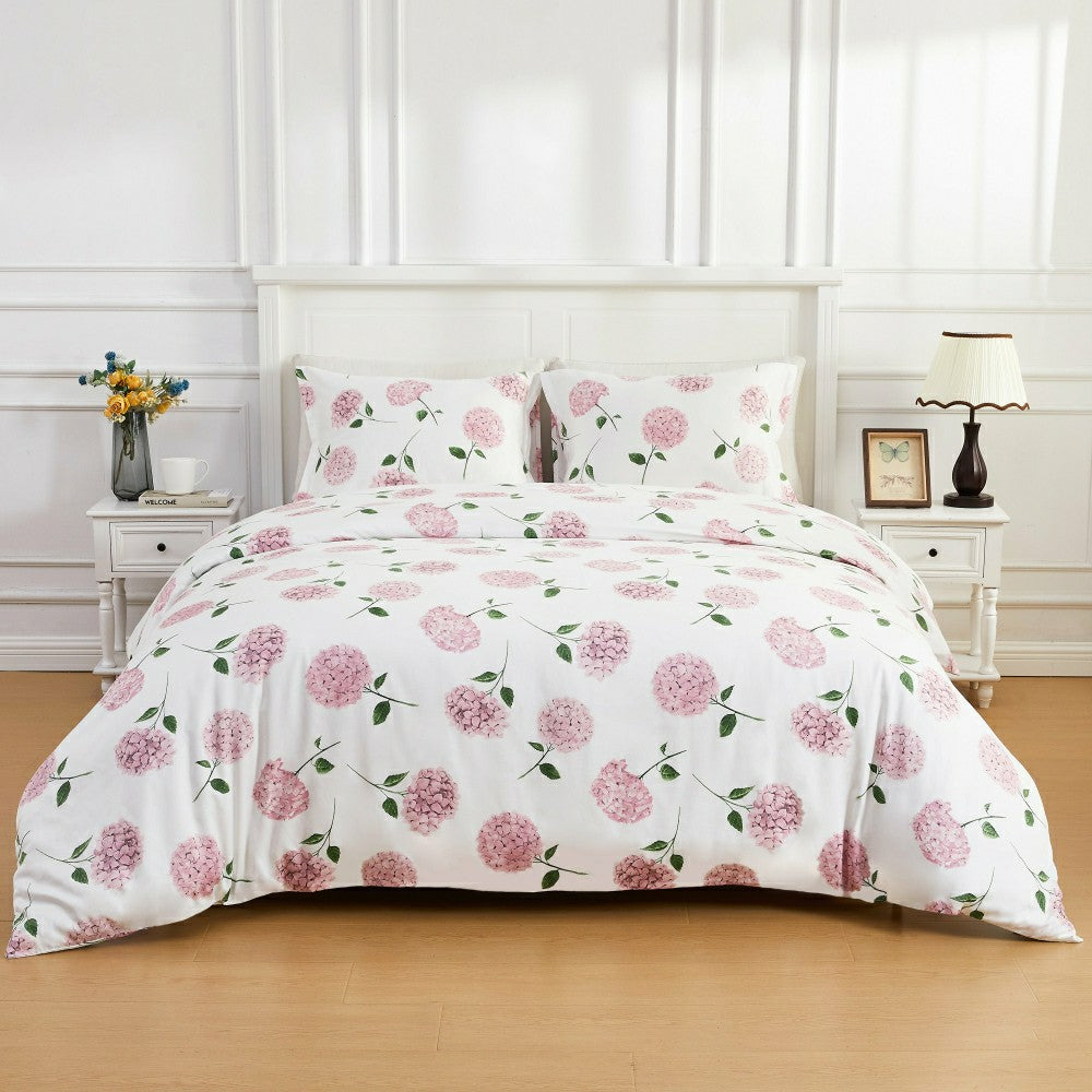 Plow & Hearth Hydrangea Printed Duvet Set