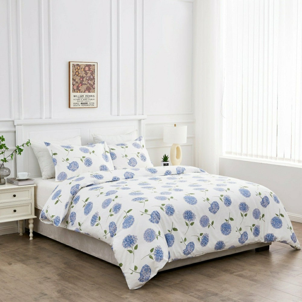 Plow & Hearth Hydrangea Printed Duvet Set