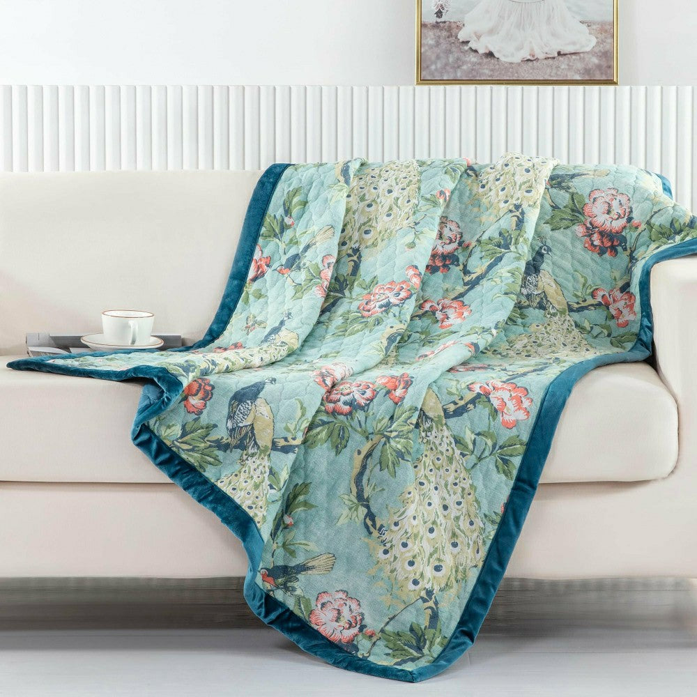 Plow & Hearth Martina Quilted Bedding Set, 50"L x 60"W Throw