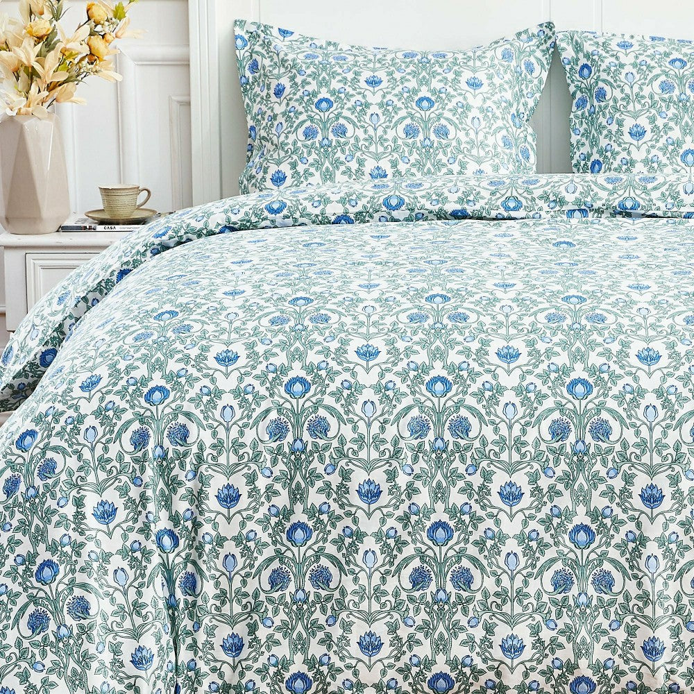 Plow & Hearth Arts & Crafts Floral Printed Duvet Set