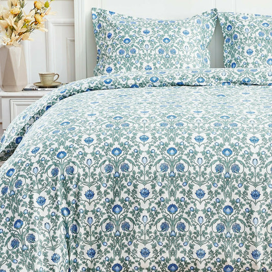 Plow & Hearth Arts & Crafts Floral Printed Duvet Set