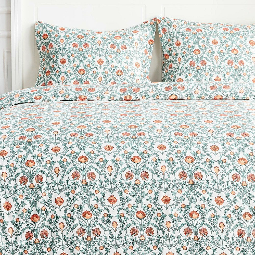 Plow & Hearth Arts & Crafts Floral Printed Duvet Set