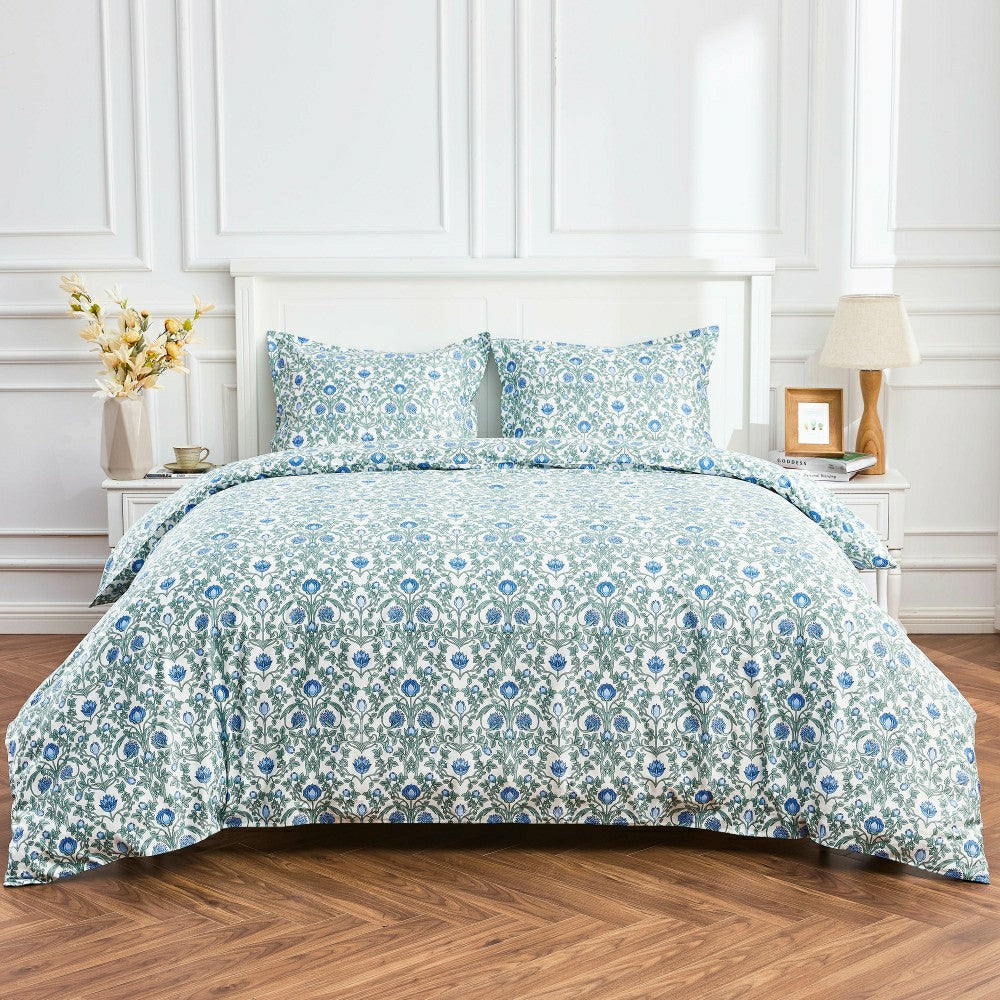 Plow & Hearth Arts & Crafts Floral Printed Duvet Set