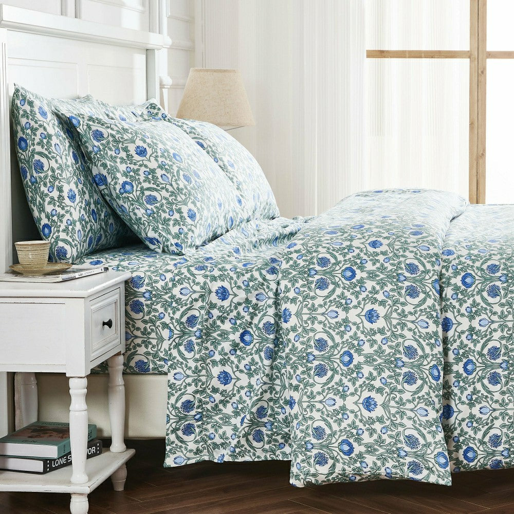 Plow & Hearth Arts & Crafts Floral Printed Duvet Set