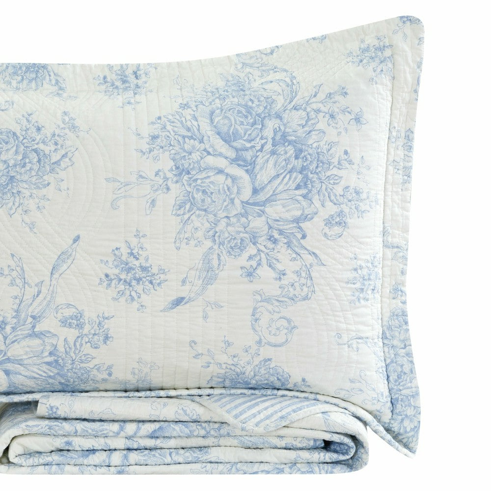 Plow & Hearth Toile Reversible Cotton Quilt Set