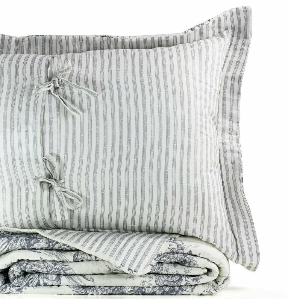 Plow & Hearth Toile Reversible Cotton Quilt Set