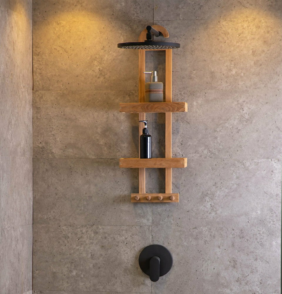 Plow & Hearth Newport Natural Shower Caddy