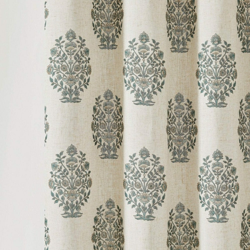 Plow & Hearth Sofia Flower Block Bouquet Shower Curtain