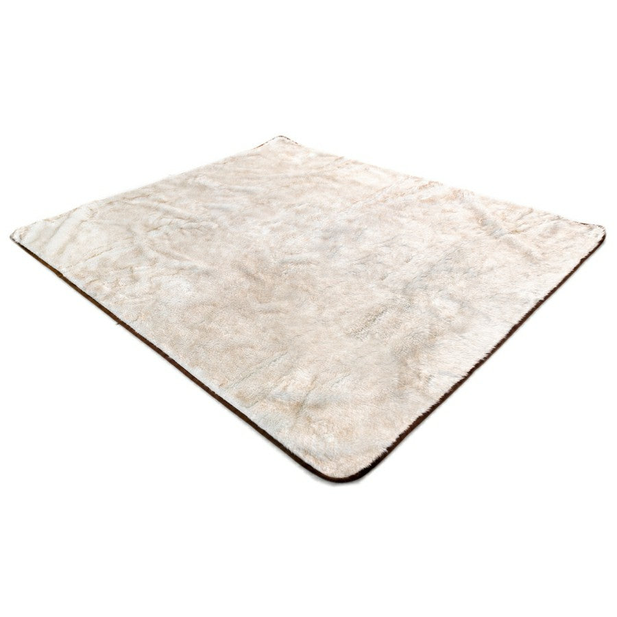 Plow & Hearth PupProtector™ Short Fur Waterproof Throw Blanket - White with Brown Ac