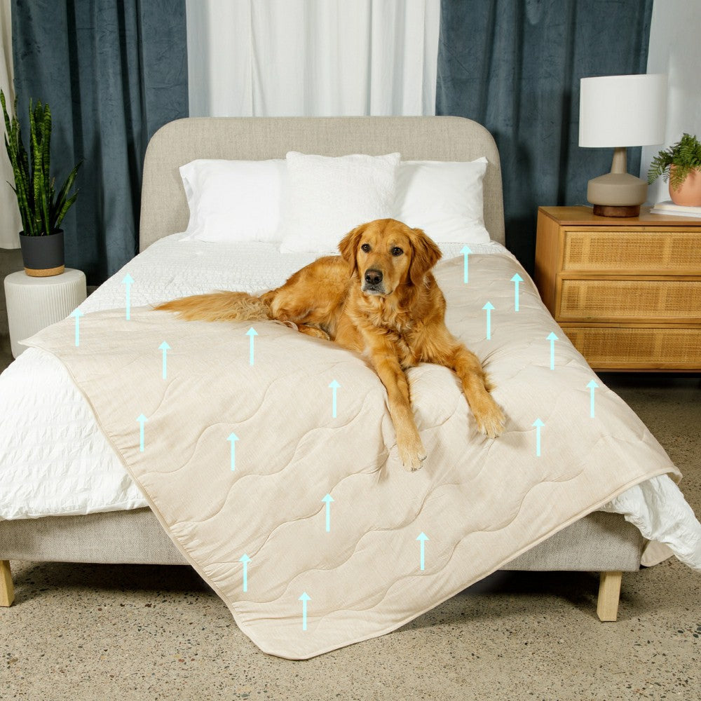 Plow & Hearth PupChill™ Cooling Waterproof Blanket - Arctic Sand