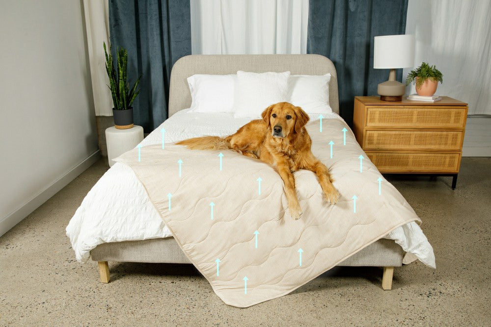 Plow & Hearth PupChill™ Cooling Waterproof Blanket - Arctic Sand