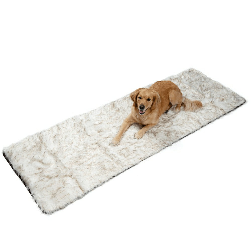 Plow & Hearth PupProtector™ Waterproof Bed Runner - White with Brown Accents
