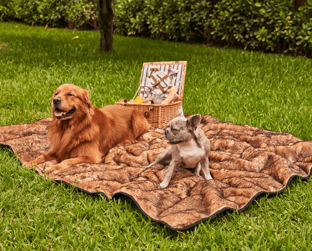 Plow & Hearth PupProtector™ Short Fur Waterproof Throw Blanket - Sable Tan