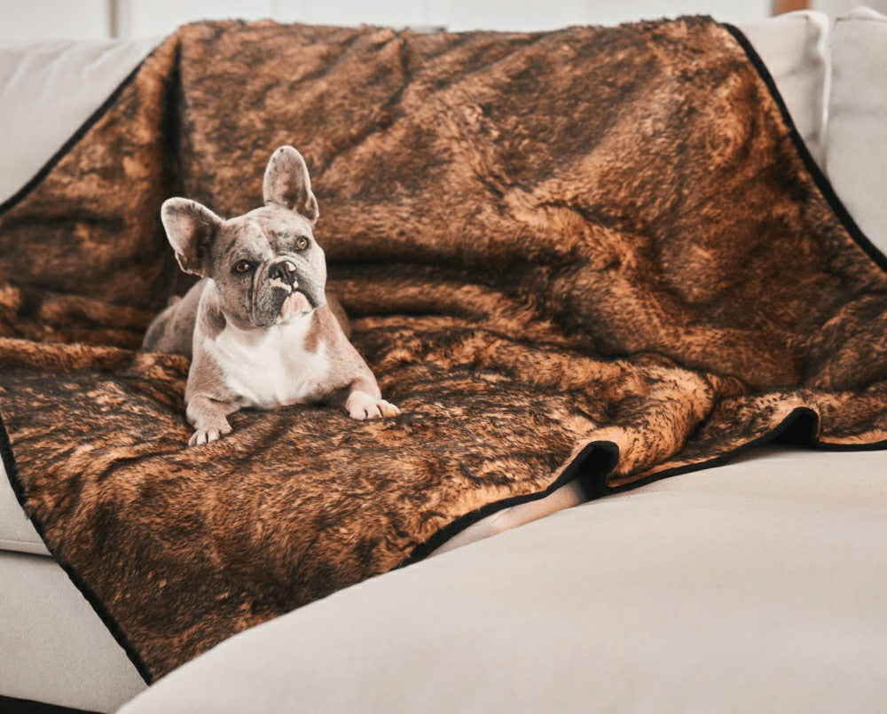 Plow & Hearth PupProtector™ Short Fur Waterproof Throw Blanket - Sable Tan