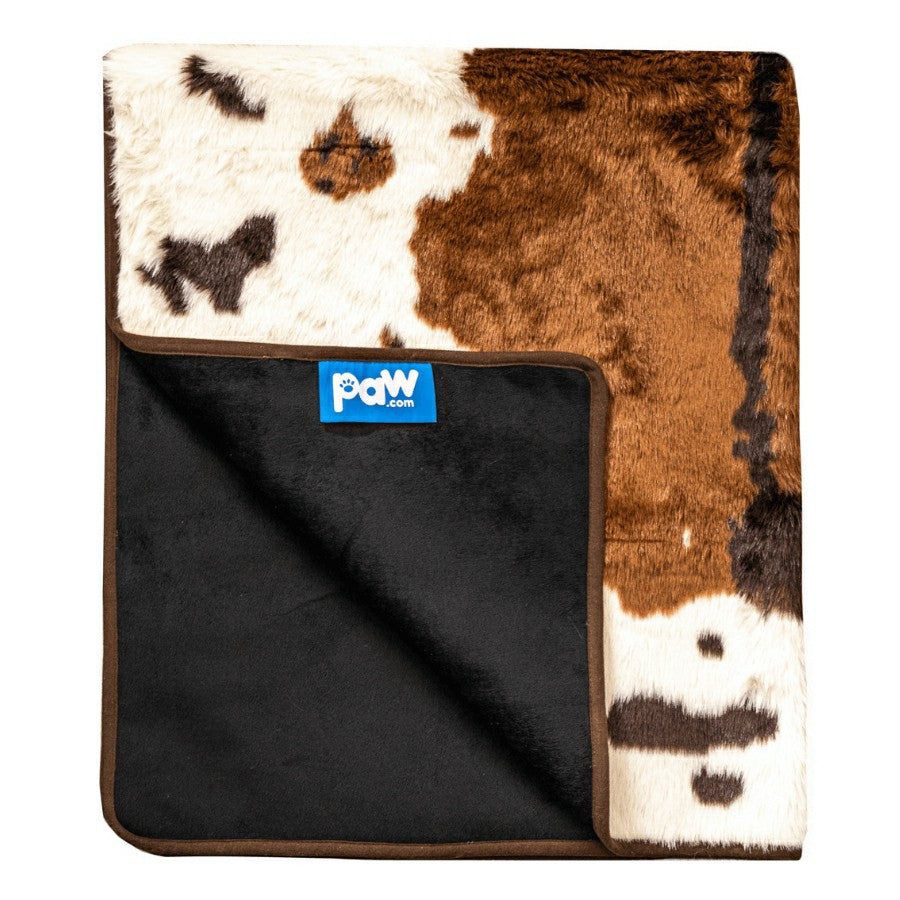 Plow & Hearth PupProtector™ Waterproof Throw Blanket - Brown Faux Cowhide