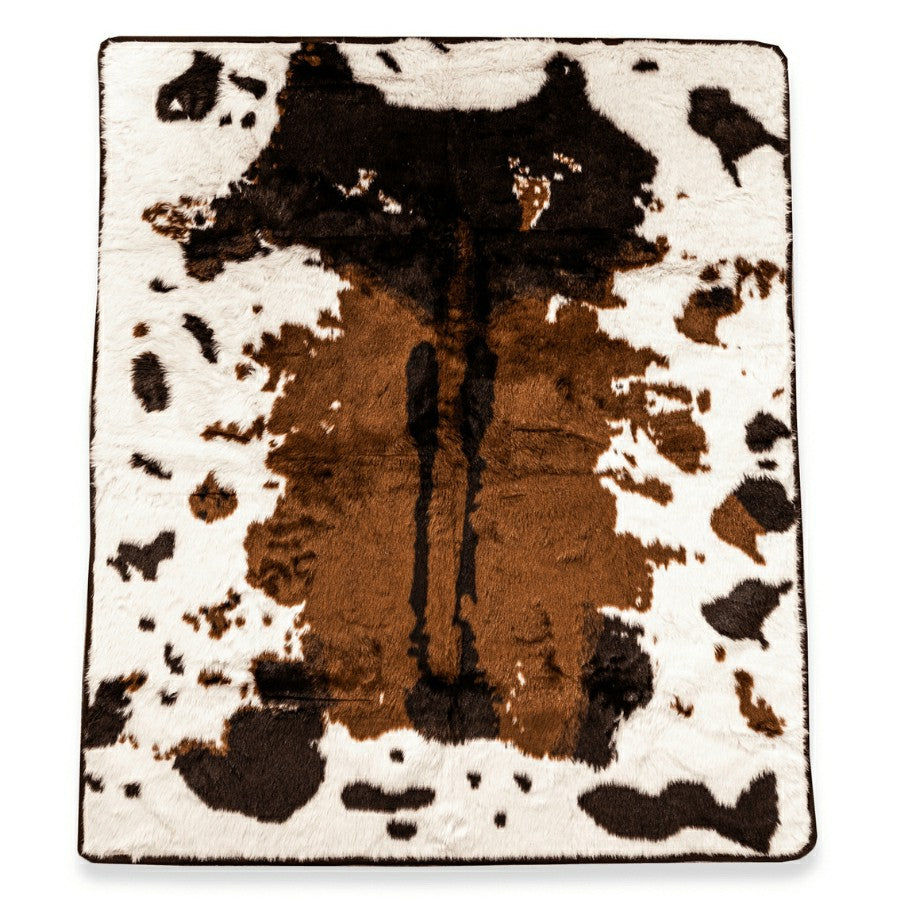 Plow & Hearth PupProtector™ Waterproof Throw Blanket - Brown Faux Cowhide