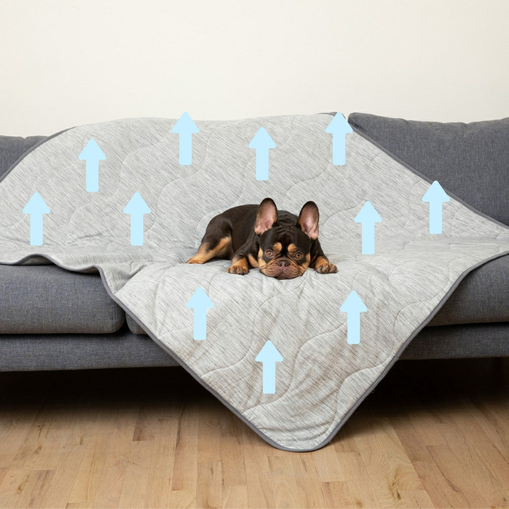 Plow & Hearth PupChill™ Cooling Waterproof Blanket - Arctic Grey