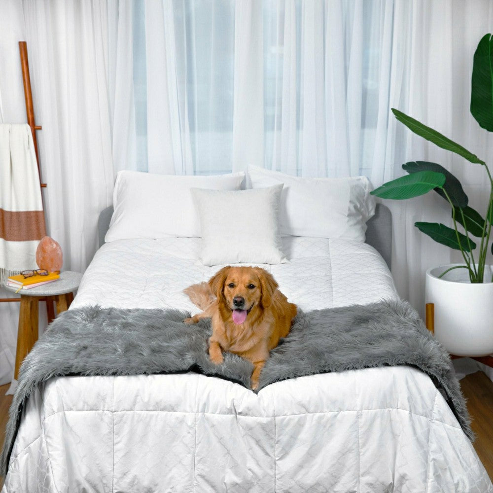 Plow & Hearth PupProtector™ Waterproof Bed Runner - Charcoal Grey
