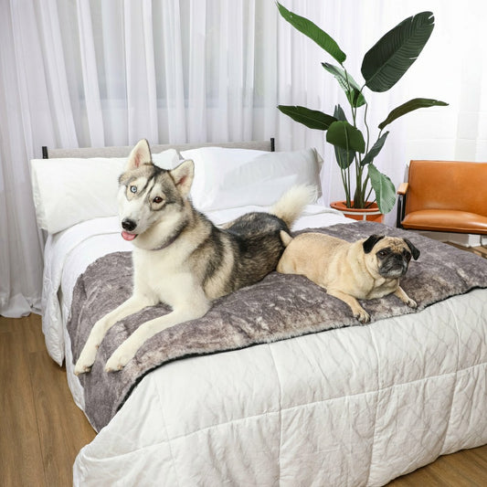 Plow & Hearth PupProtector™ Luxe Waterproof Bed Runner - Ultra Soft Chinchilla