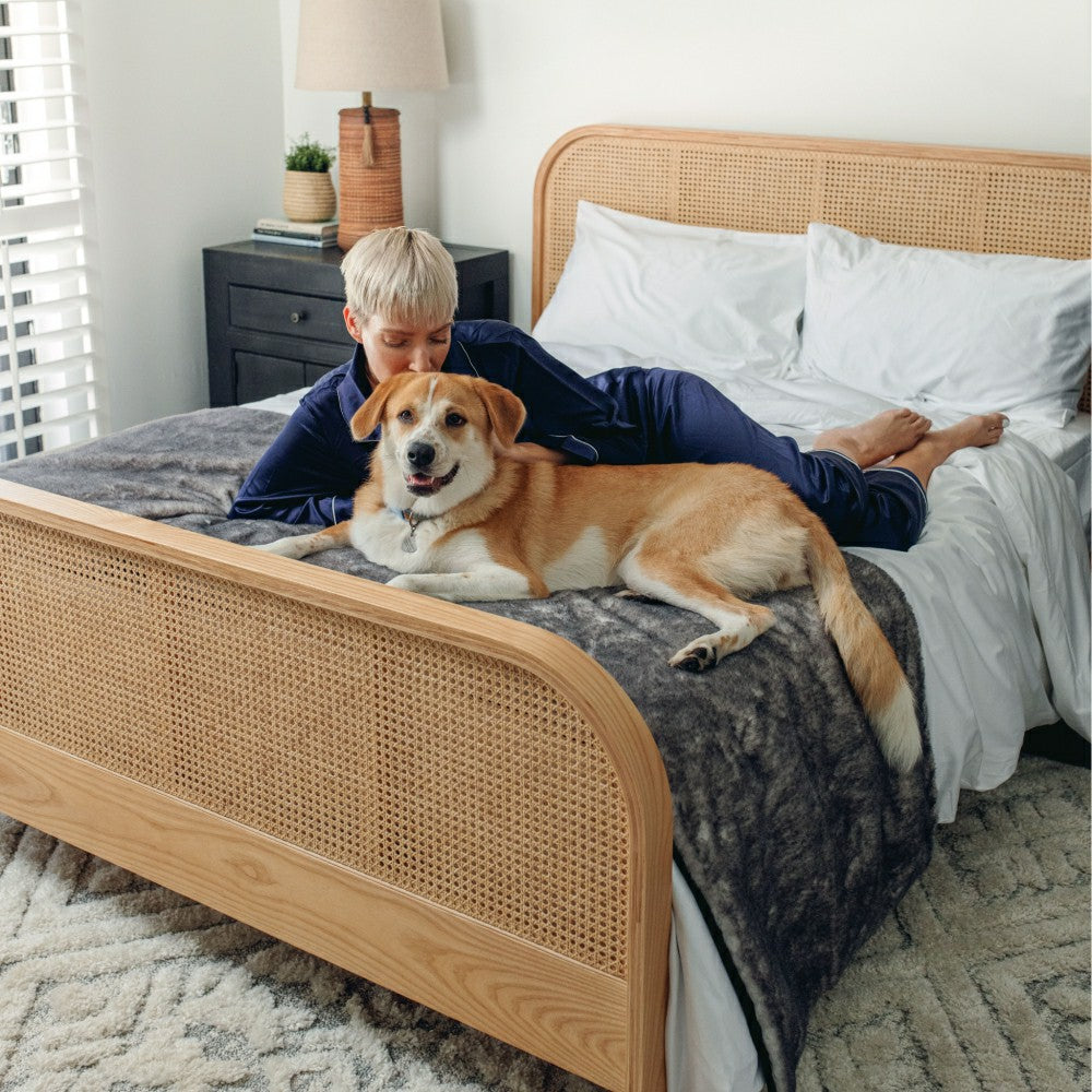 Plow & Hearth PupProtector™ Luxe Waterproof Bed Runner - Ultra Soft Chinchilla