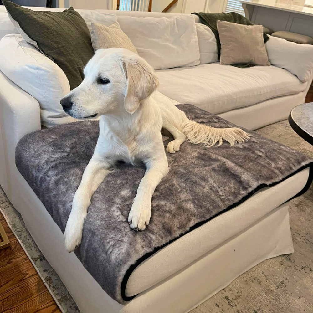 Plow & Hearth PupProtector™ Luxe Waterproof Bed Runner - Ultra Soft Chinchilla