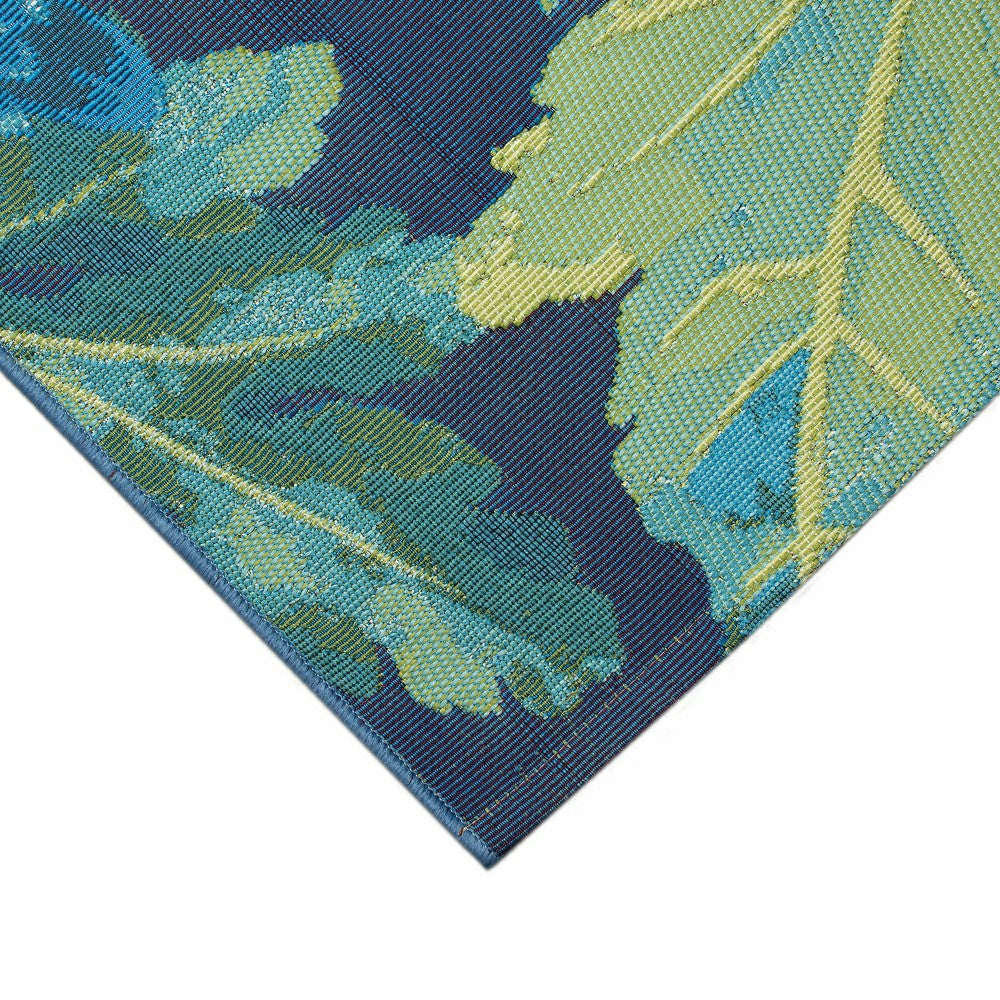 Plow & Hearth Indoor/Outdoor Chrysanthemum Polypropylene Rug, 23" x 7'6" Runner