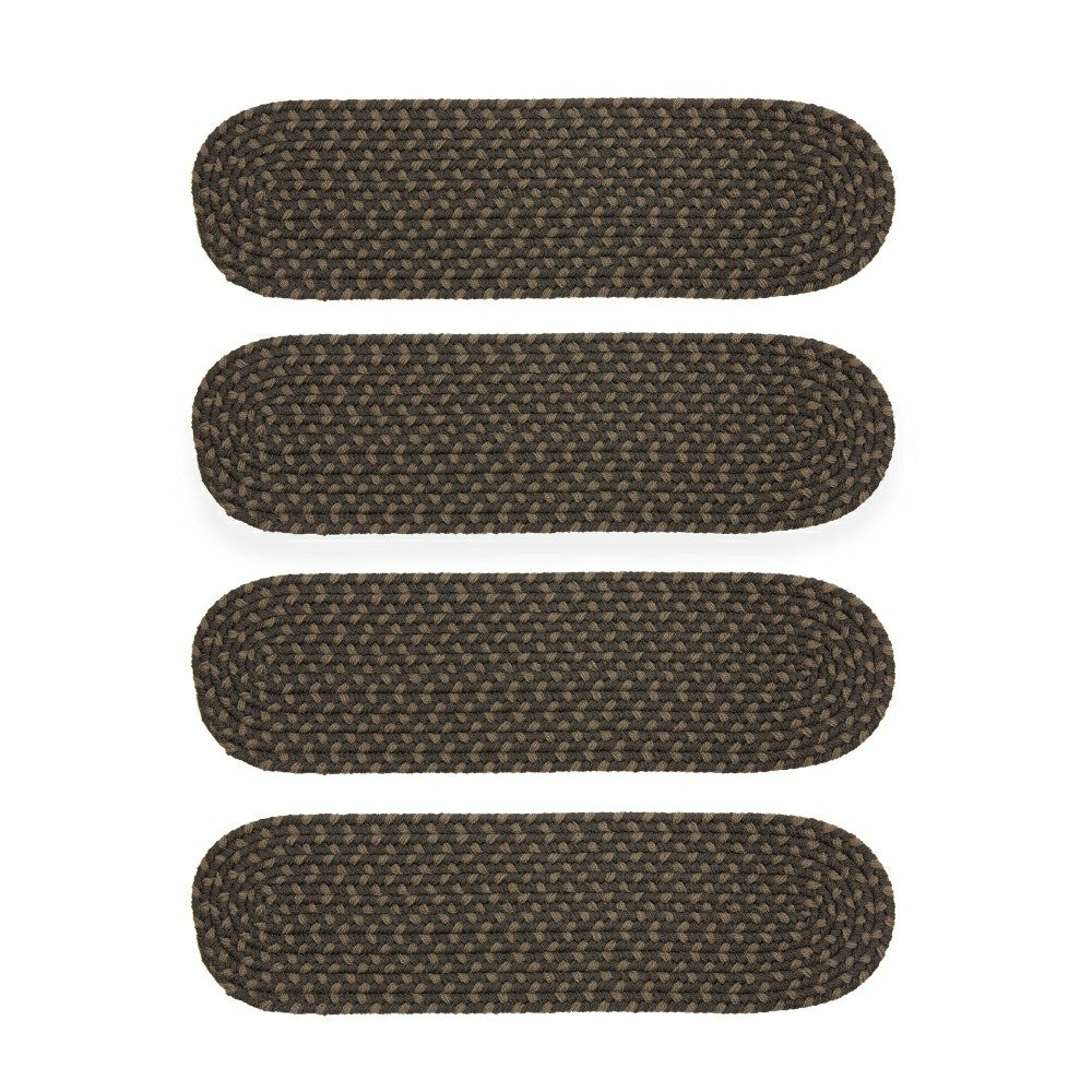 Plow & Hearth Indoor/Outdoor Braided Polypro Roanoke Stair Treads, Set of 4