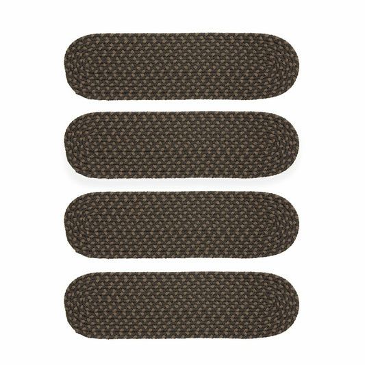 Plow & Hearth Indoor/Outdoor Braided Polypro Roanoke Stair Treads, Set of 4