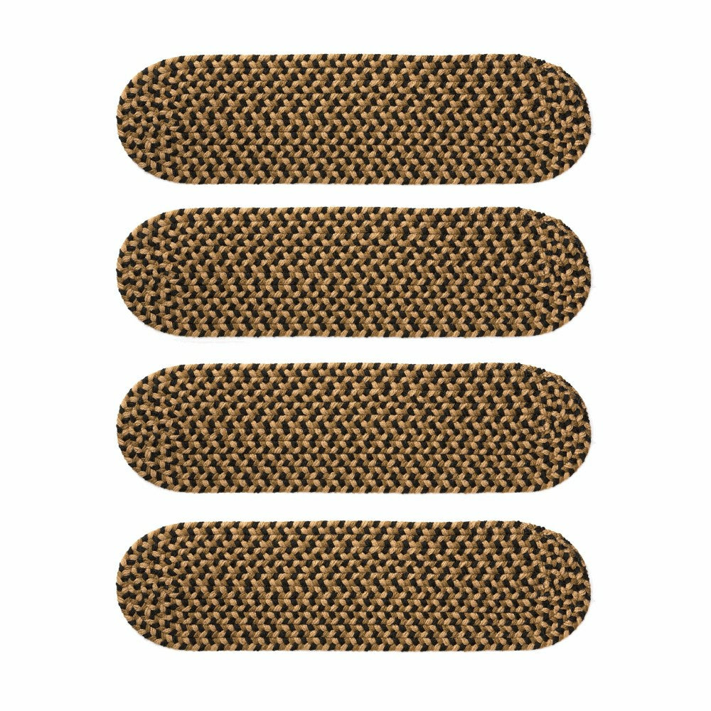 Plow & Hearth Indoor/Outdoor Braided Polypro Roanoke Stair Treads, Set of 4