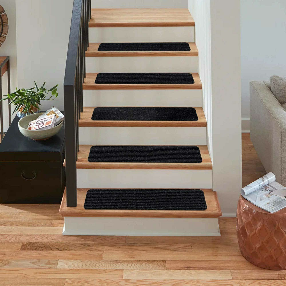 Plow & Hearth Basic Stair Tread Rugs, Gray