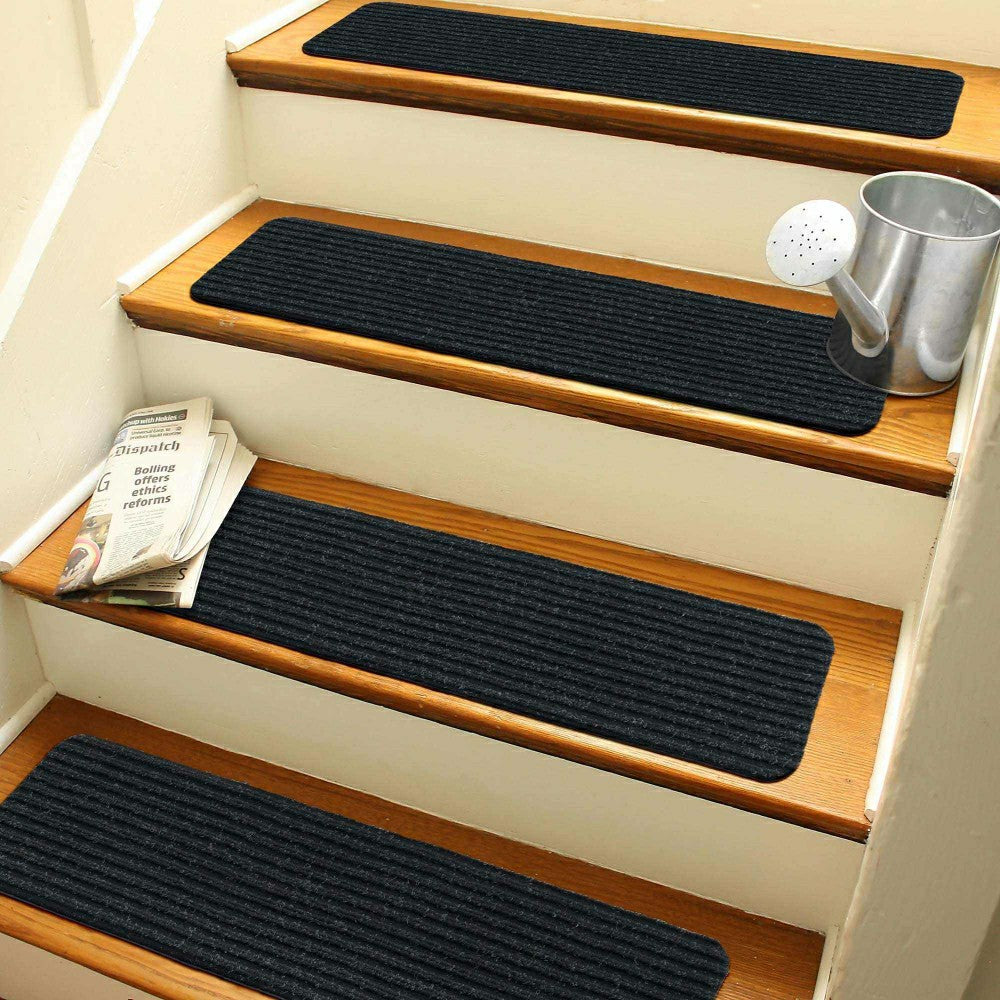 Plow & Hearth Basic Stair Tread Rugs, Gray
