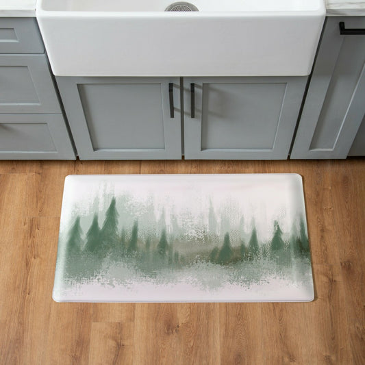 Plow & Hearth EG Studio Northwoods Foggy Trees Landscape Anti-Fatigue Mat (30"x18“)