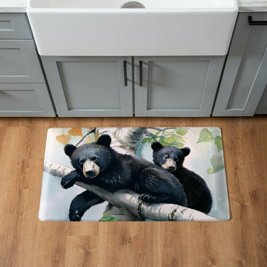 Plow & Hearth EG Studio Northwoods Black Bear and Cubs in Tree Anti-Fatigue Mat (30"x18“)