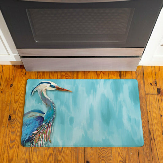 Plow & Hearth Seaside Retreat Anti-Fatigue Mat, Heron, 30"x18"