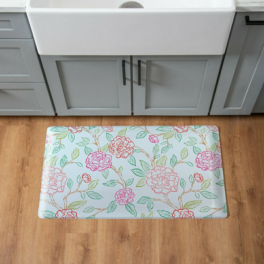 Plow & Hearth EG Studio Home Coordinates Roses Anti-Fatigue Mat, 30"x18"