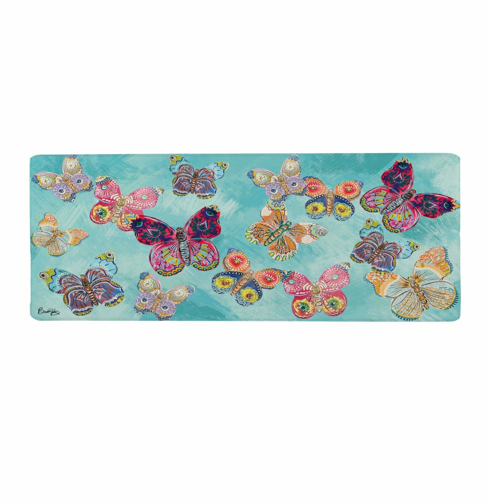 Plow & Hearth Seaside Retreat Anti-Fatigue Mat, Butterflies, 40"x20"