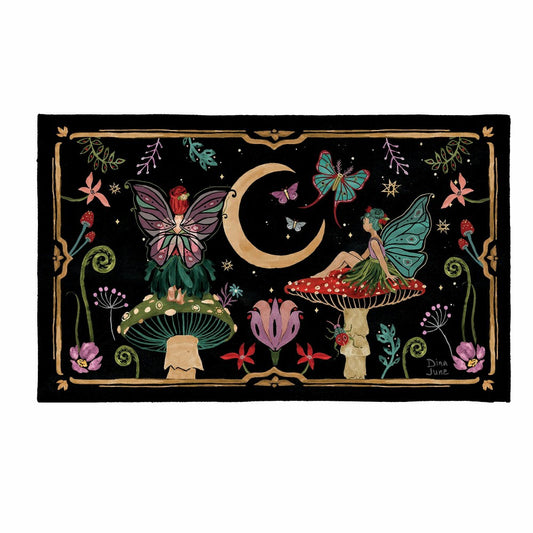 Plow & Hearth Fairy Wonderland Washable Indoor/ Outdoor Mat