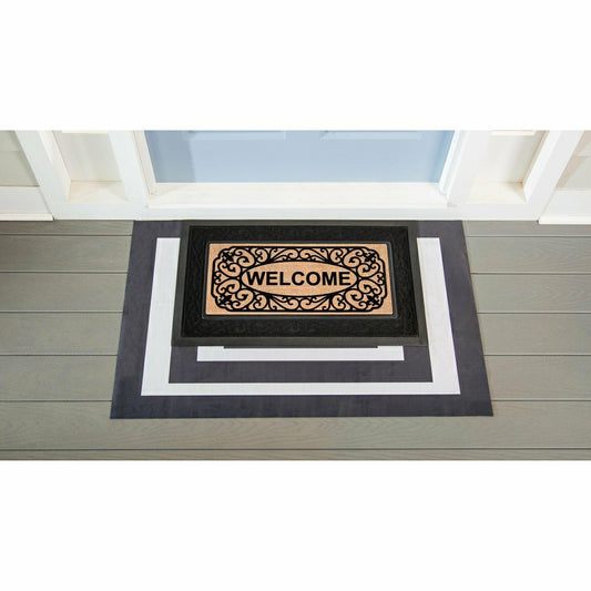 Plow & Hearth Black and White Frame Layering Mat