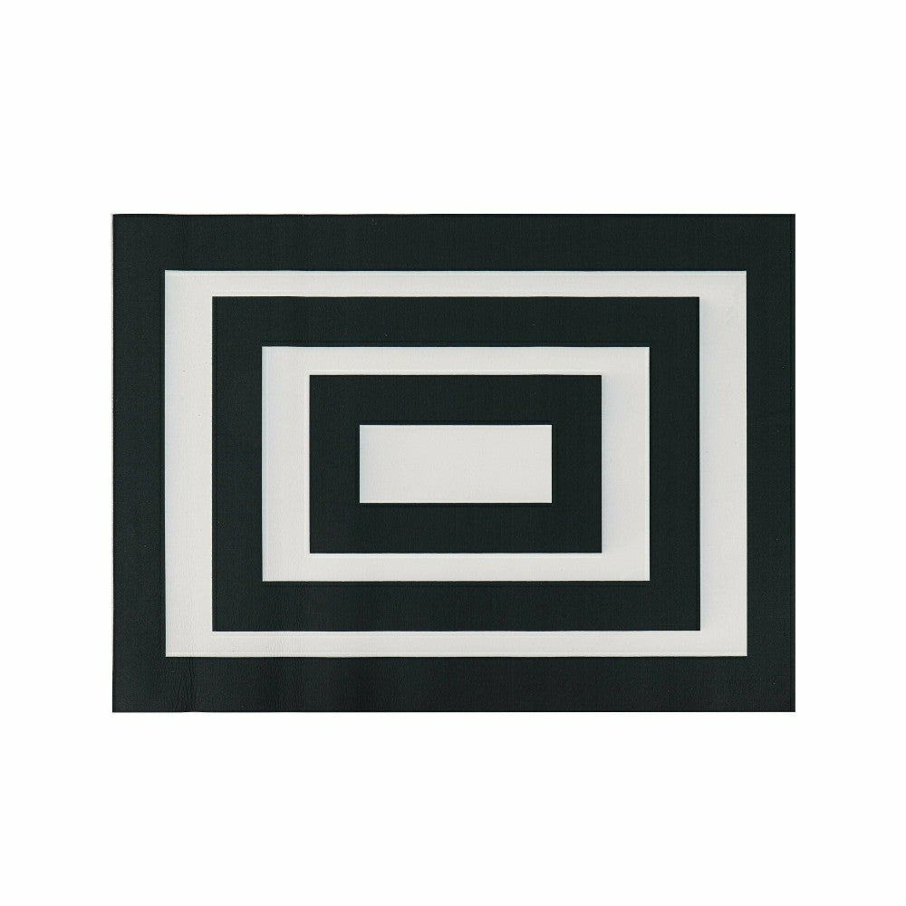 Plow & Hearth Black and White Frame Layering Mat