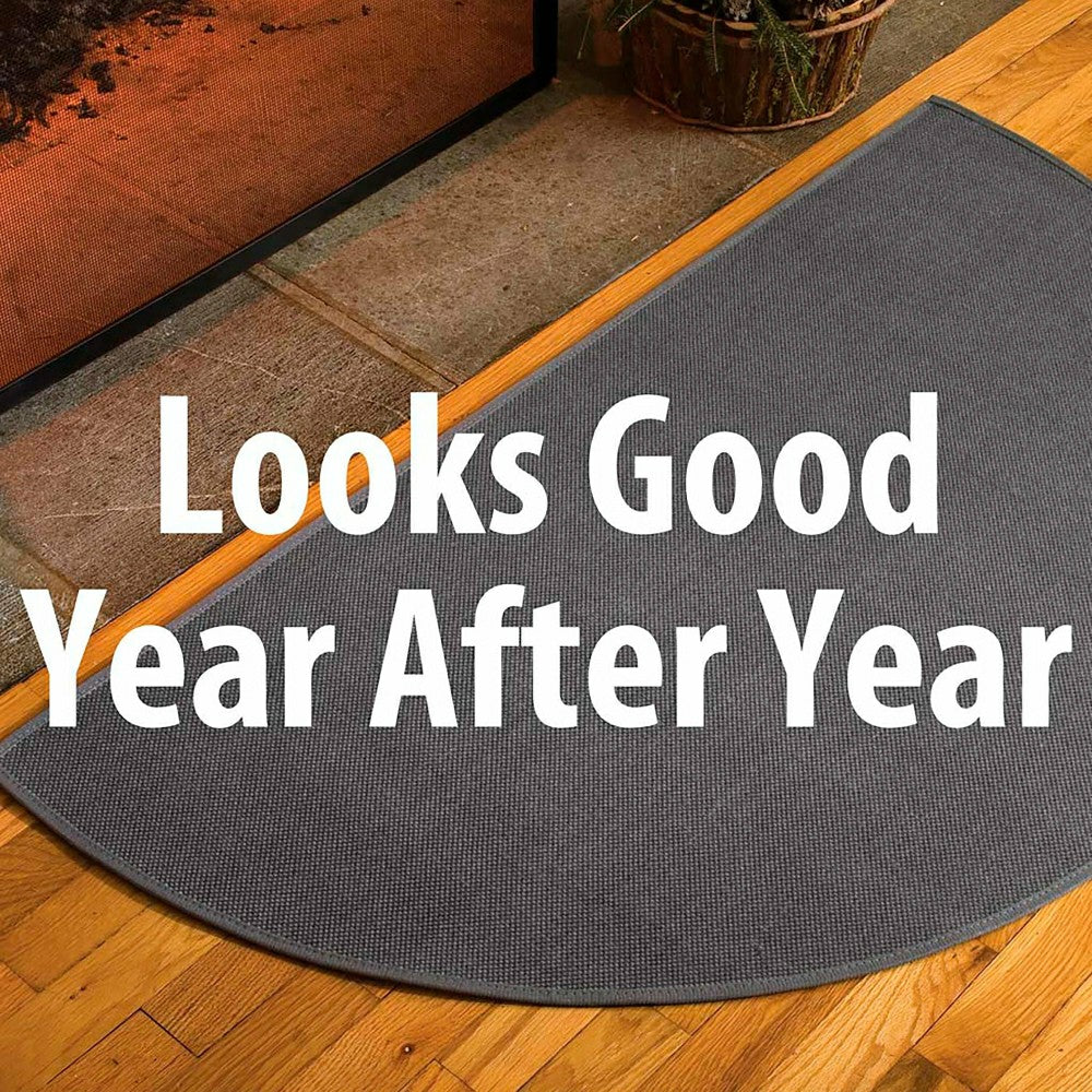 Plow & Hearth Fiberglass Half Round Hearth Rug