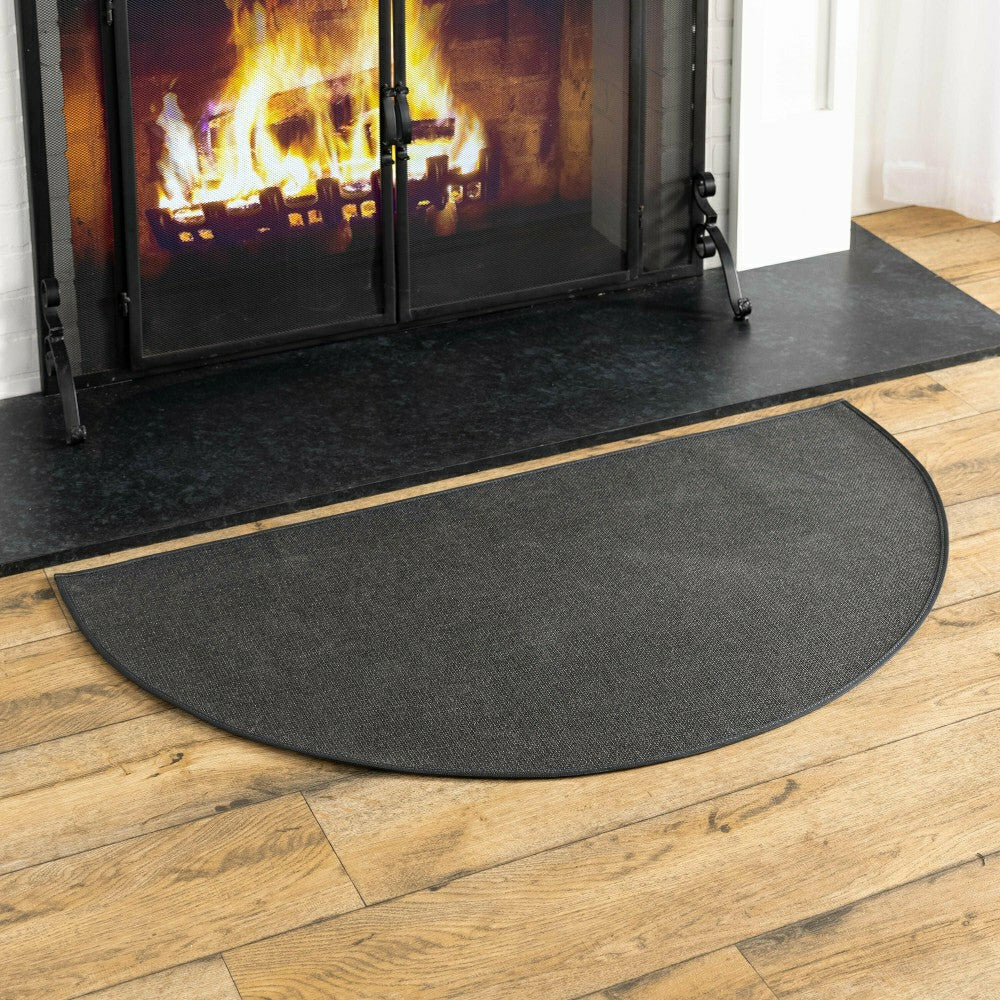 Plow & Hearth Fiberglass Half Round Hearth Rug
