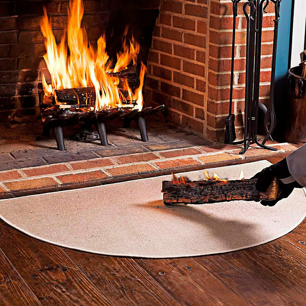 Plow & Hearth Fiberglass Half Round Hearth Rug