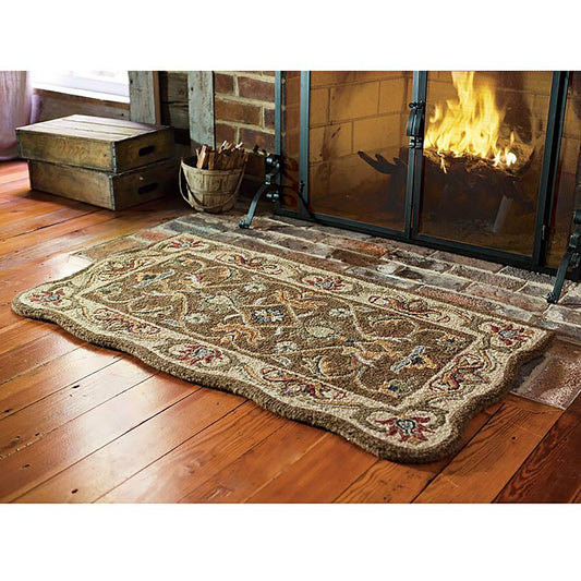 Plow & Hearth Fire Resistant Wool Hearth Rug