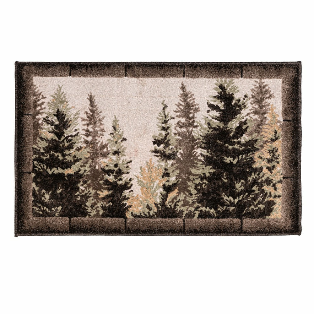 Plow & Hearth Vista Forest Trees Rug, 30" x 50"